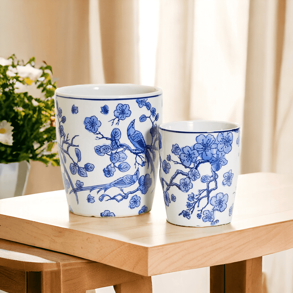Blue & White Chinoiserie Porcelain Vase
