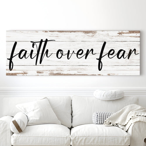 Faith Over Fear Faith Canvas Wall Art